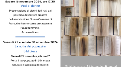 Calendario eventi  novembre 2024 Biblioteca